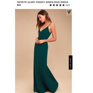 Lulu’s Infinite Green Maxi Dress, Medium